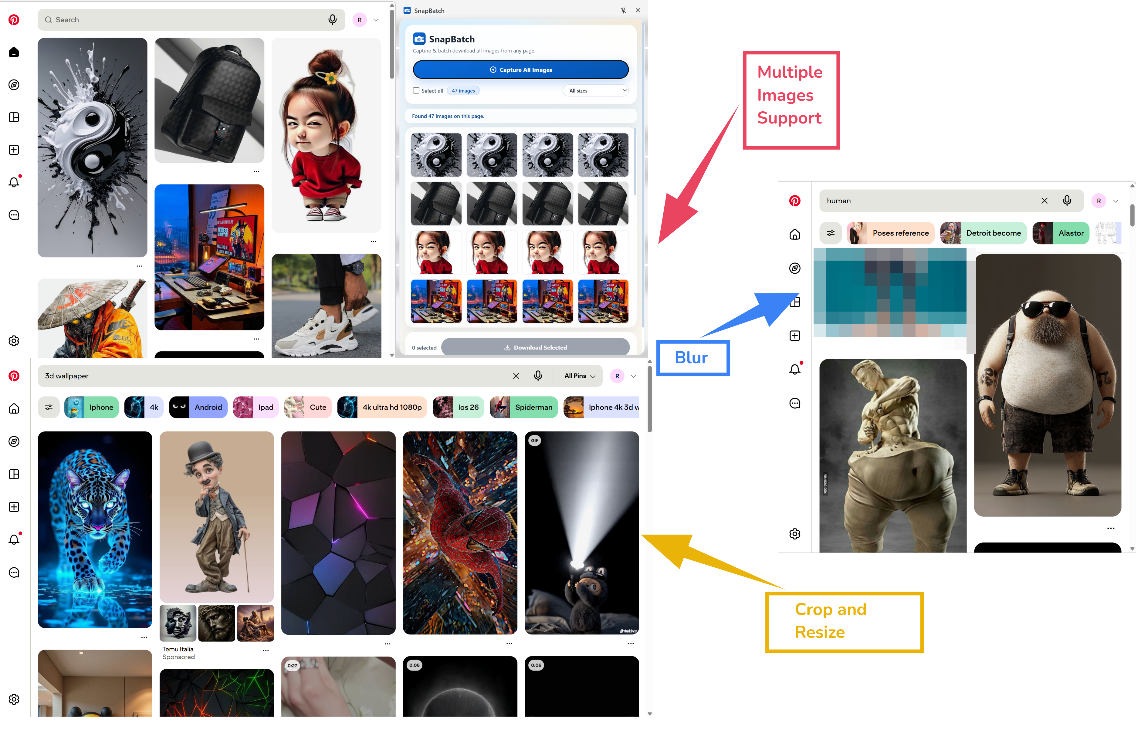 Blur & Annotate editor interface with image loaded
